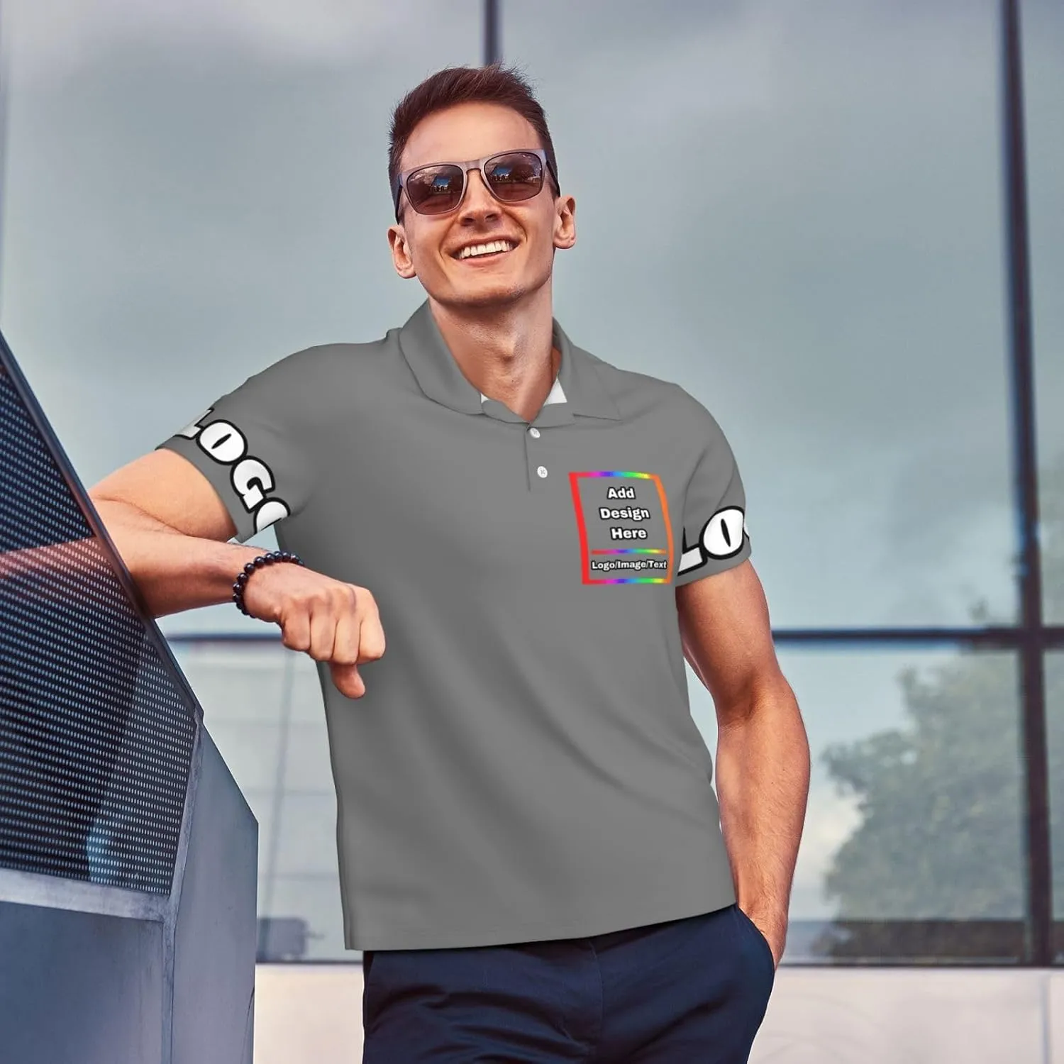 Custom Polo Shirt for Men Women Design Your Own Printed Front Back and Sleeve Personalized with Logo & Text