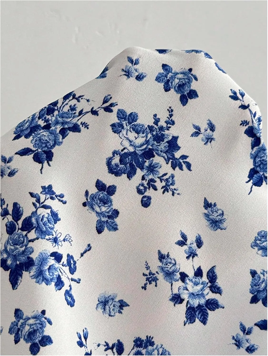 Floerns Women's Floral Print Tie Strap Square Neck Ruffle Boho Maxi Dress