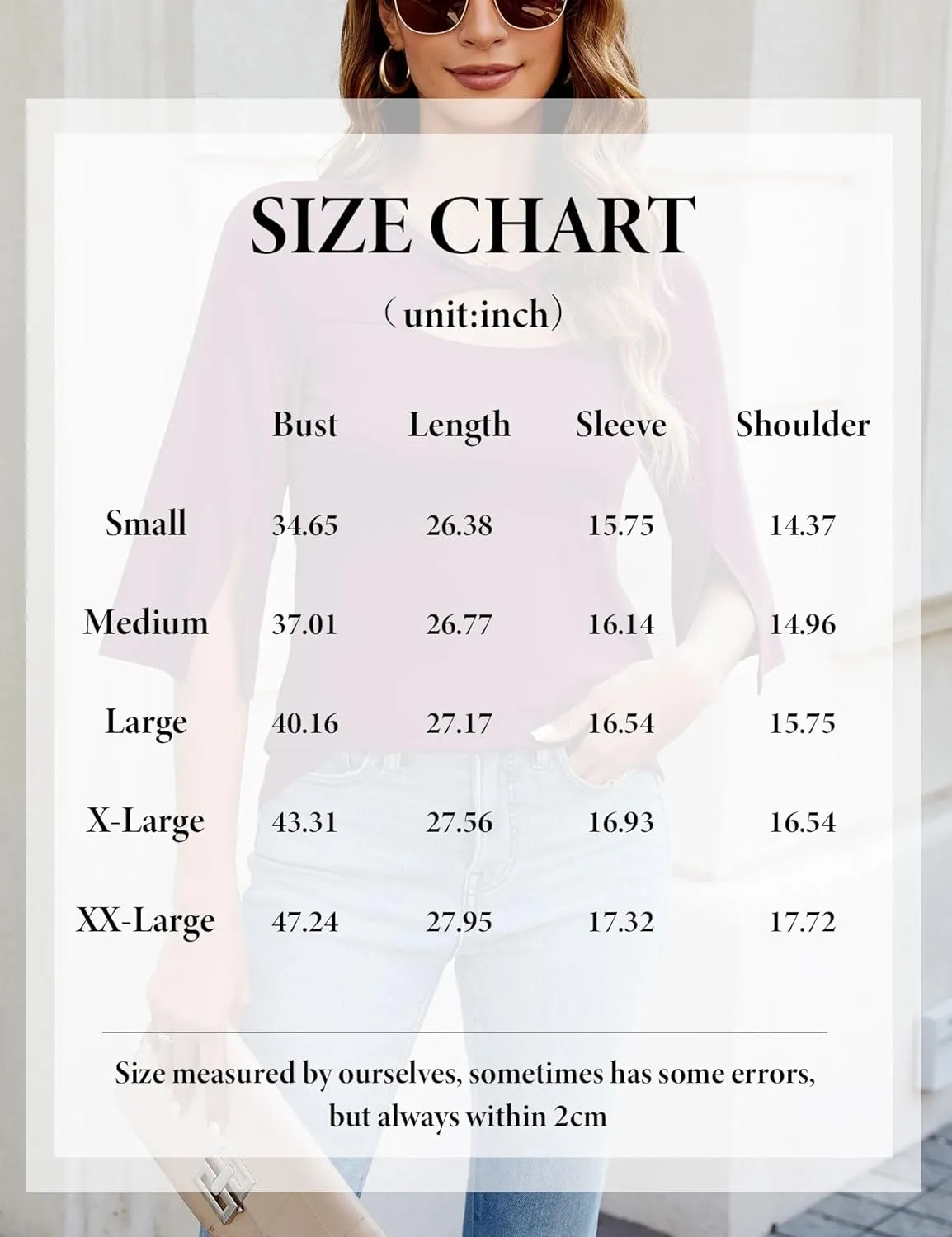 LUYAA Women's 3/4 Sleeve Tops Dressy Casual Summer Cut Out Twist Knot Elegant Blouse Tunics