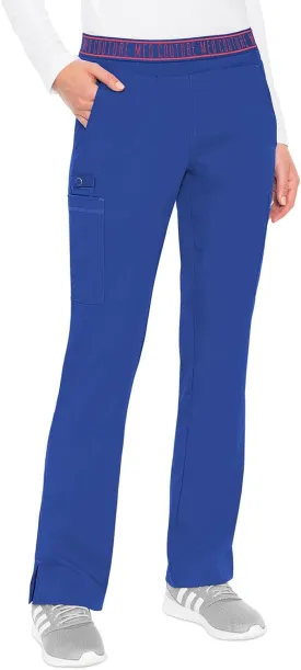 Med Couture Women's Yoga Pull-On Pant with 7 Pockets Ultra-Soft Rib-Knit Waistband and 2-Way Stretch Technology - MC7739