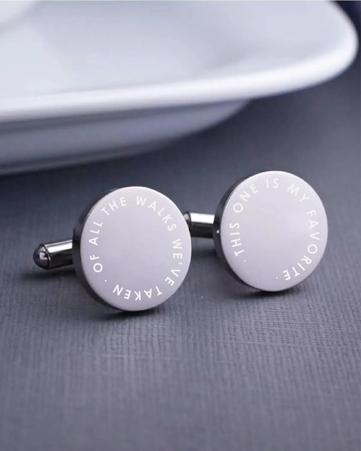 Mens Cufflinks - Gifts for Husband from Wife - Anniversary, Birthday Gifts for Husband