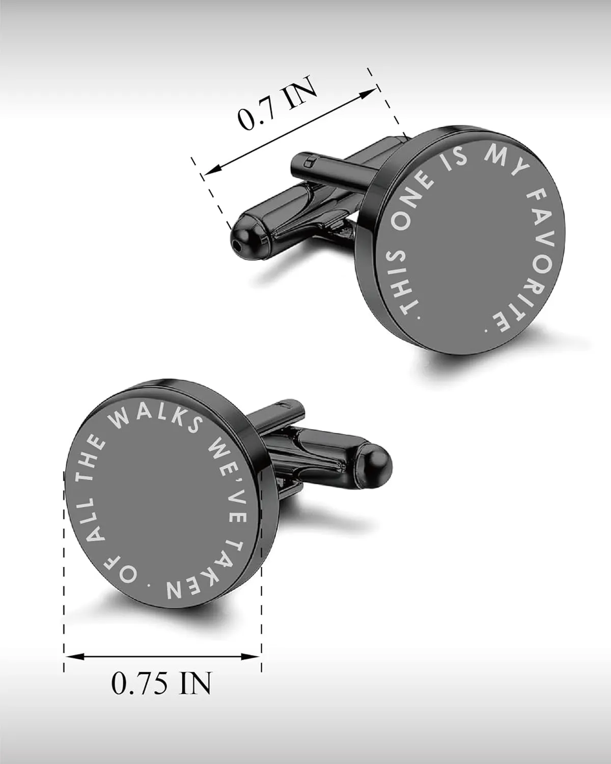 Mens Cufflinks - Gifts for Husband from Wife - Anniversary, Birthday Gifts for Husband