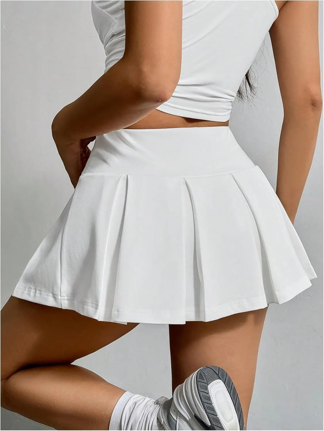 SOLY HUX Women's High Waisted Pleated Mini Skirt A Line Flowy Skirts Skater Tennis Skirts