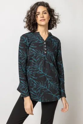 Stella Print Split Neck Tunic