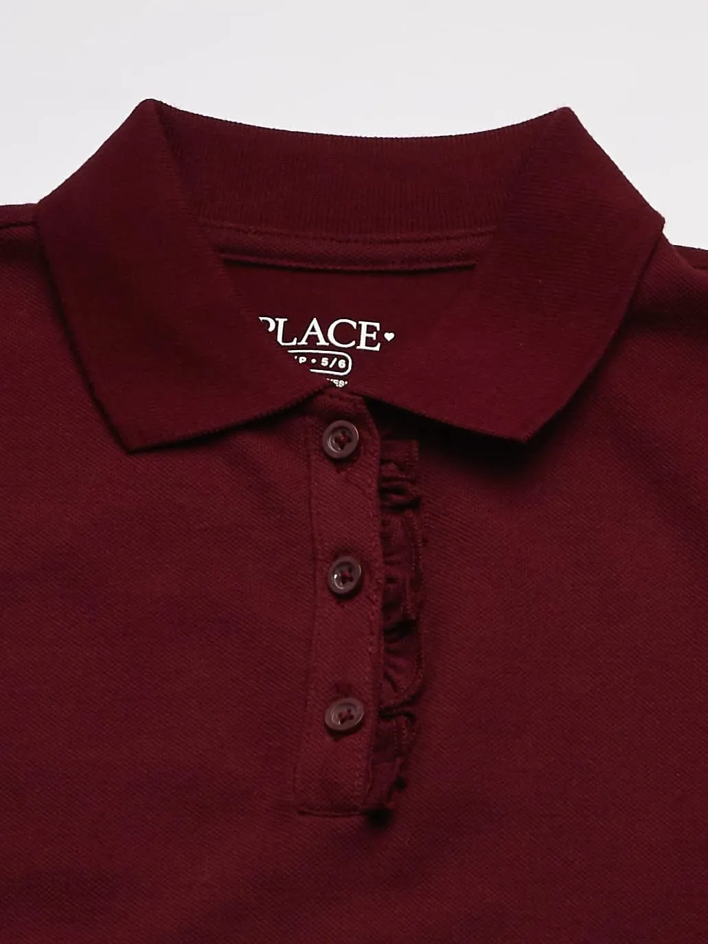 The Children's Place Girls' Short Sleeve Ruffle Pique Polo