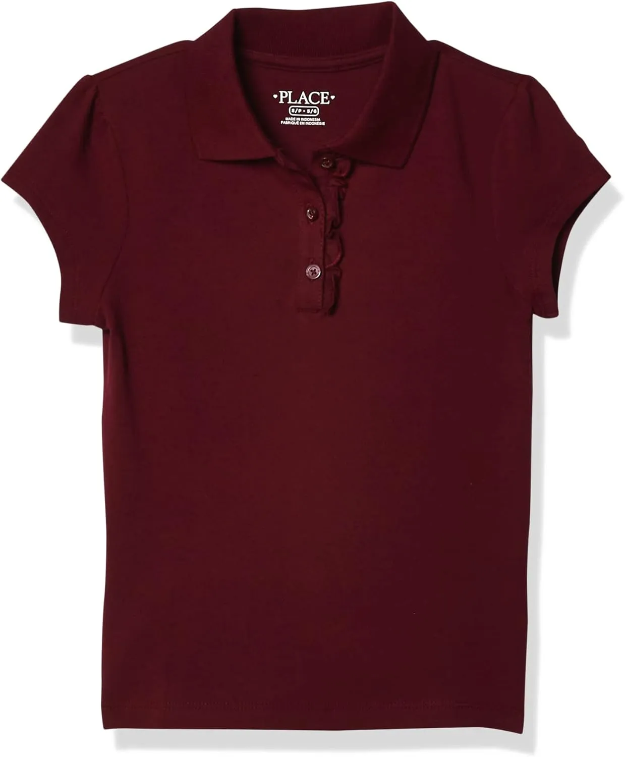 The Children's Place Girls' Short Sleeve Ruffle Pique Polo