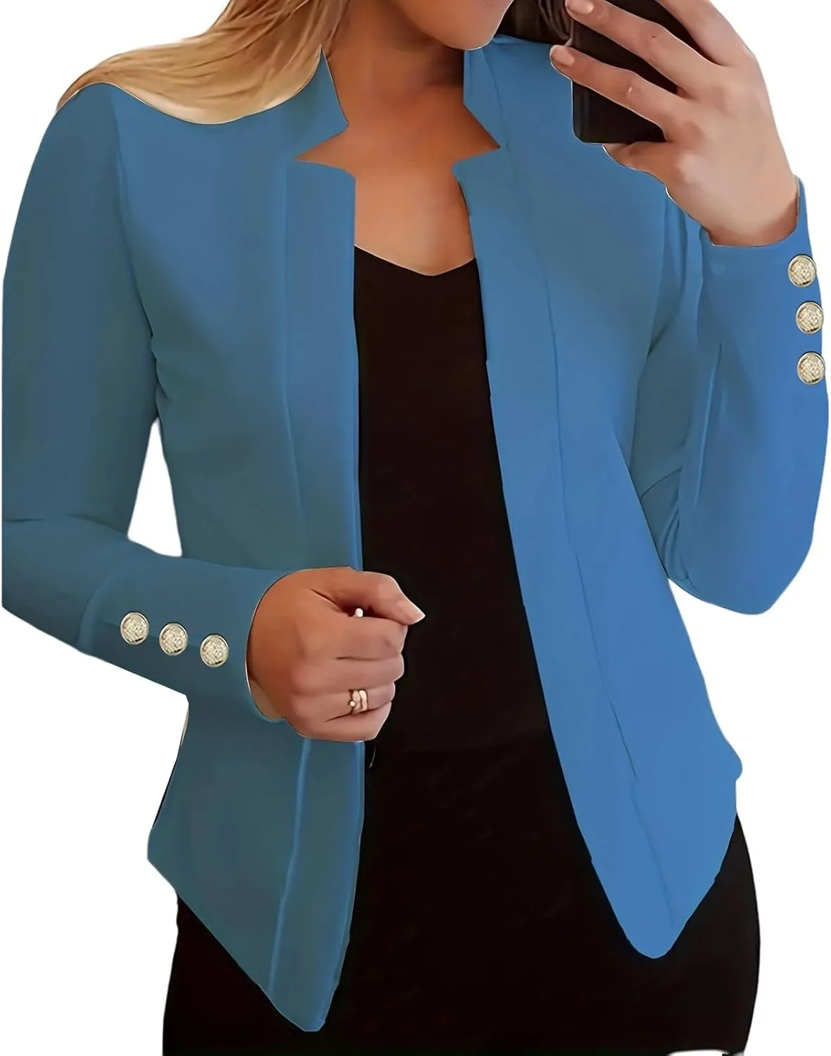 Womens Blazers for Work Casual Jacket Open Front Long Sleeve Office Business Blazer Jackets Fall Spring Outfit Fashion