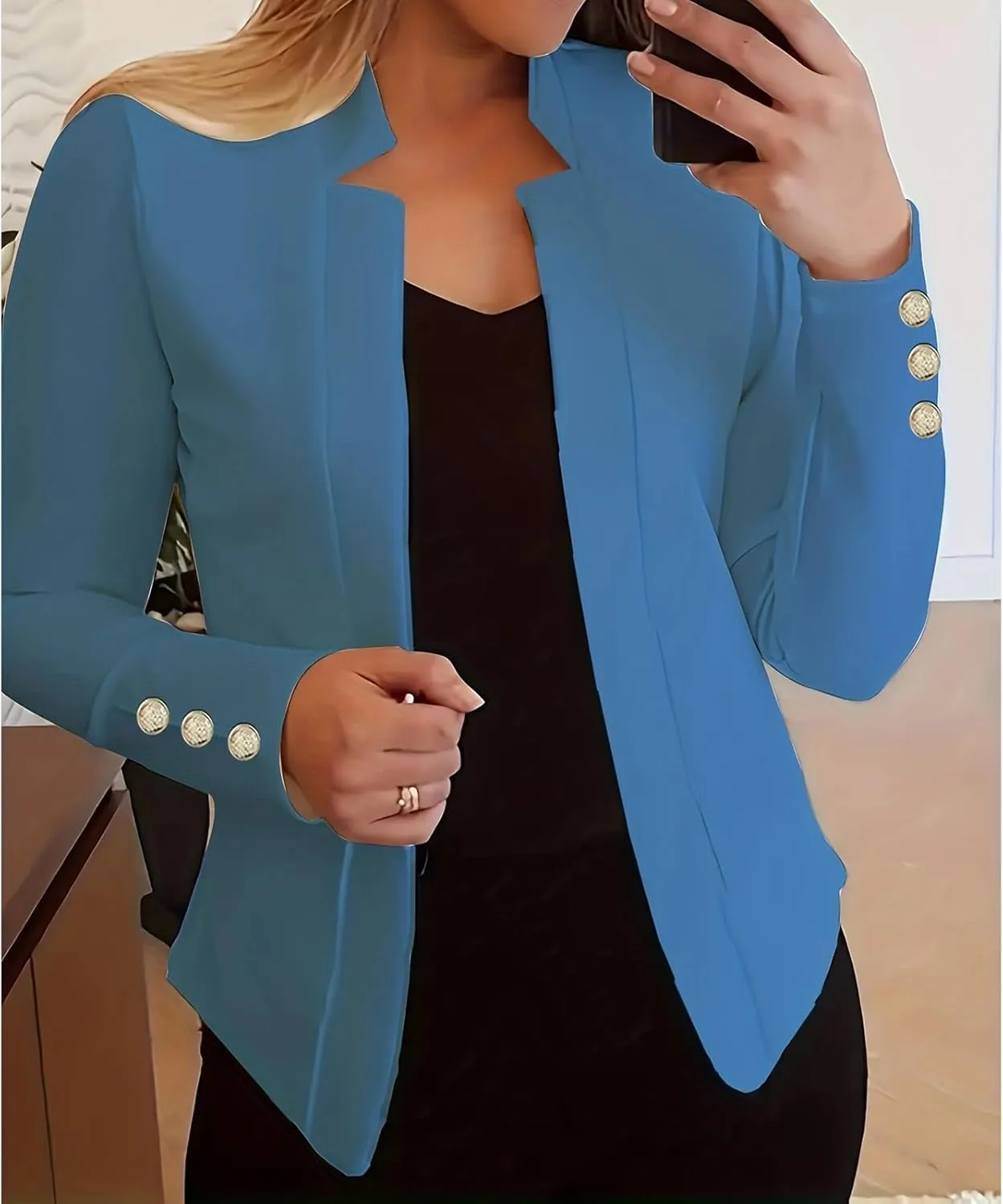 Womens Blazers for Work Casual Jacket Open Front Long Sleeve Office Business Blazer Jackets Fall Spring Outfit Fashion